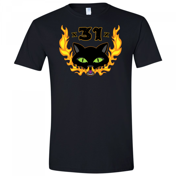 Halloween Hellcat Black T-Shirt