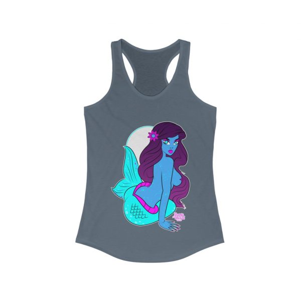 Moonlit Mermaid Neon 90's Women's Ideal Racerback Tank - Image 2