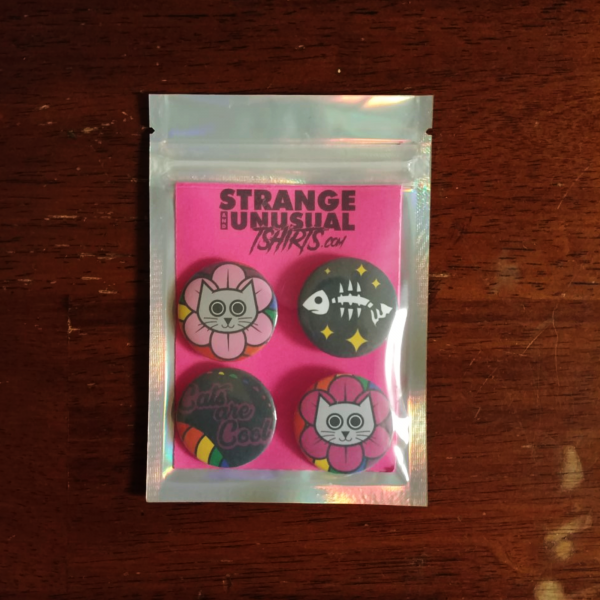 Cats R Cool 4 Pack of 1.25" Buttons