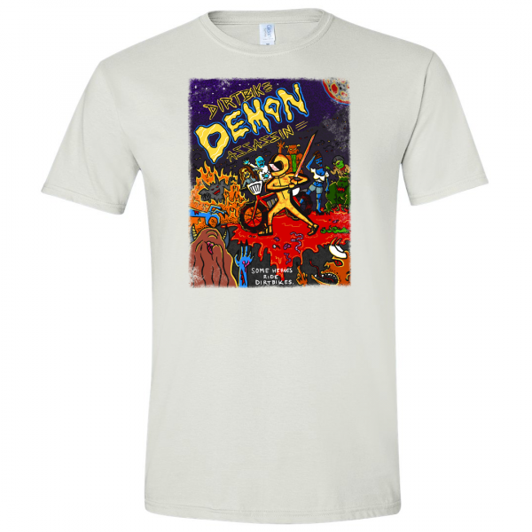 Dirtbike Demon Assassin White T-Shirt