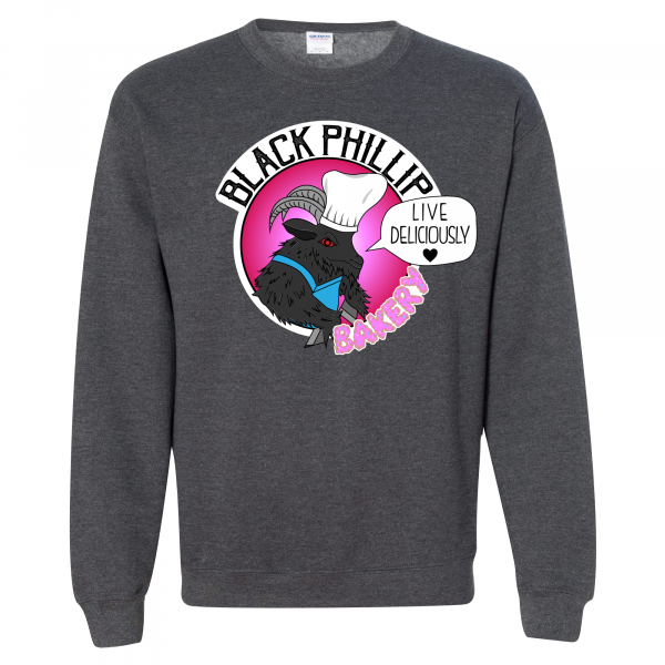 Black Phillip Bakery Live Deliciously Crewneck Sweatshirt